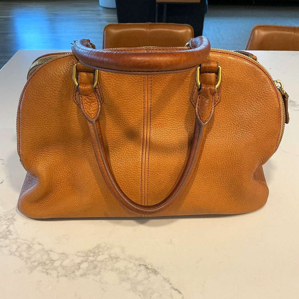 J Crew Tan Leather Purse (large)
